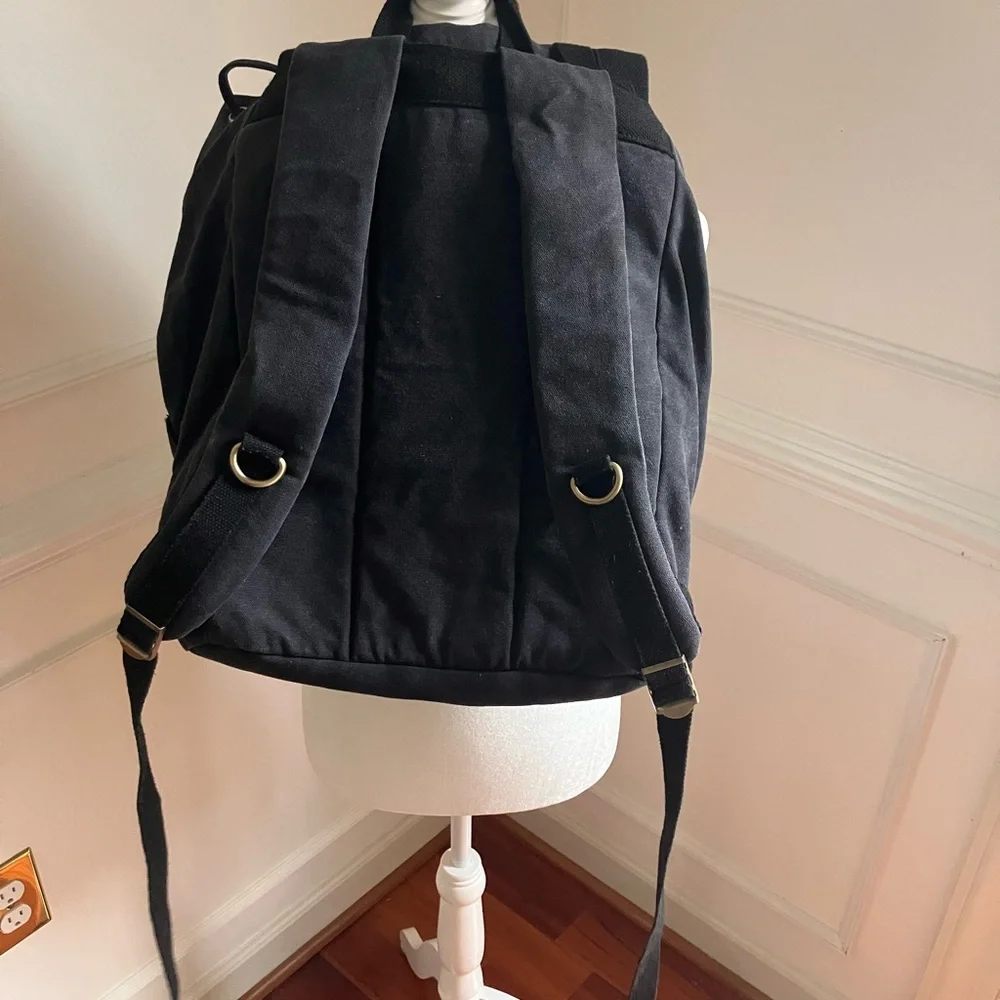 Senpaic Black Canvas Backpack | Travel-Hiking-School